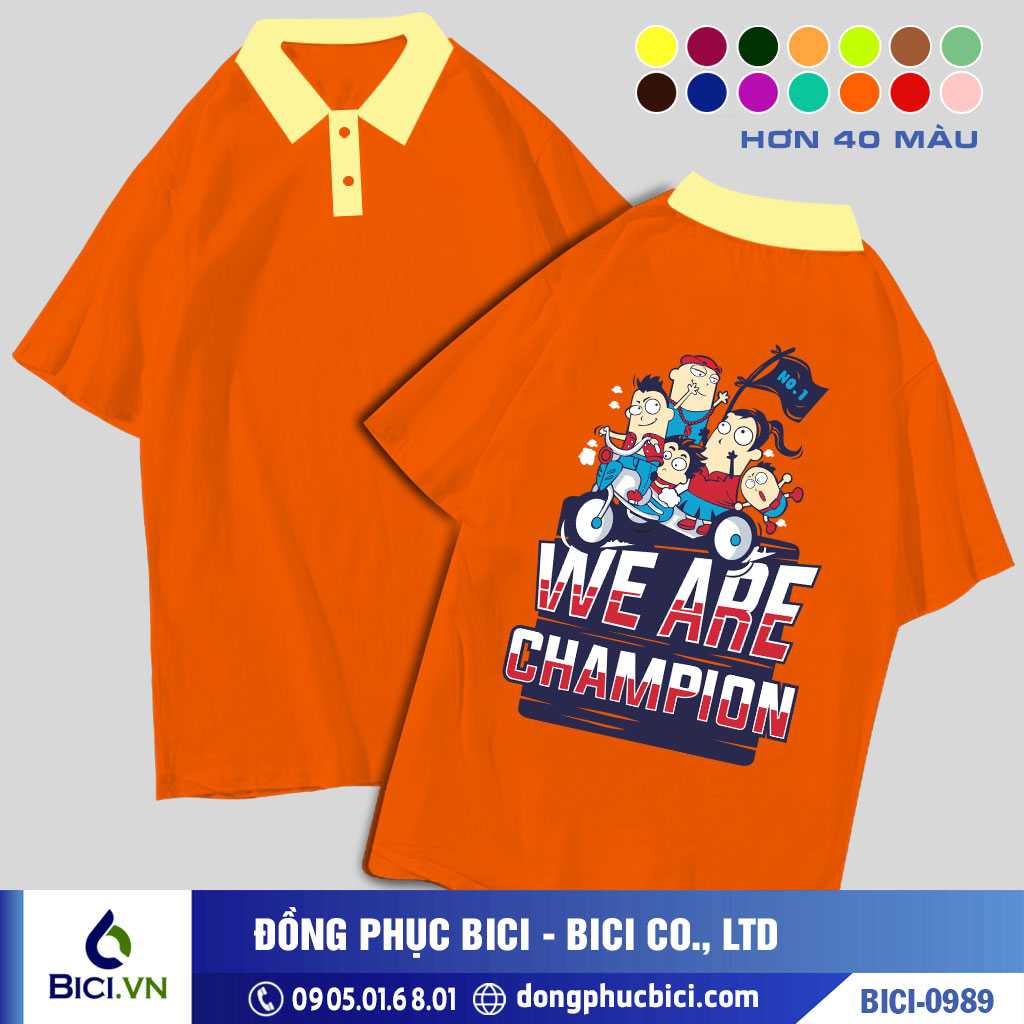 BICI-0989 - Áo Lớp We Are Champion Cực Ngầu