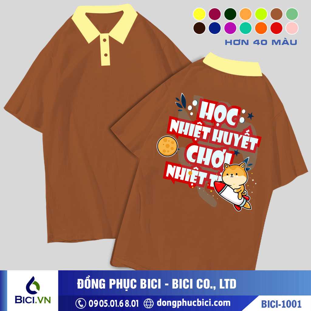 BICI-1001 - Áo Lớp Học Nhiệt Huyết, Chơi Nhiệt Tình Cực Cháy