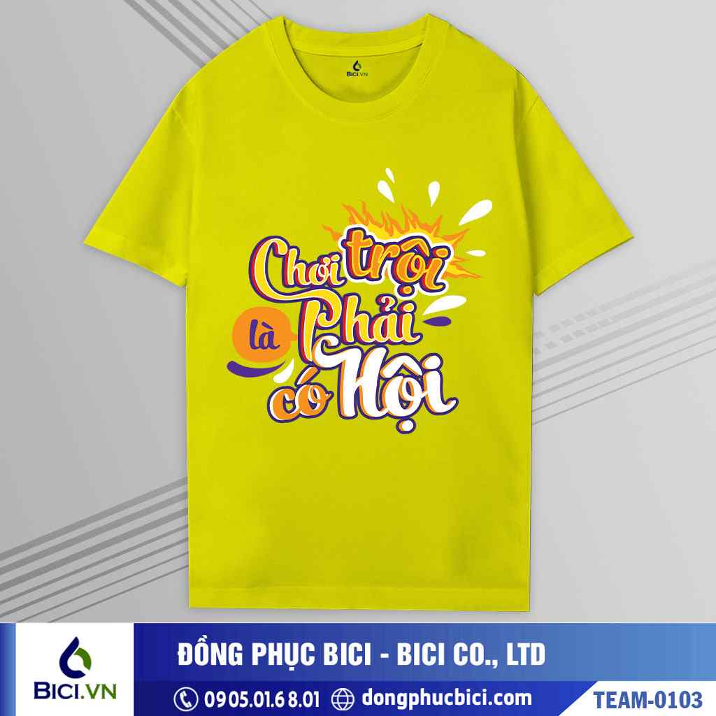 TEAM-0103 - Áo nhóm Chơi trội là phải cơ hội họa tiết cực ngầu