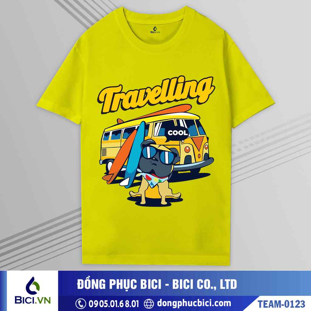 TEAM-0123 - Áo nhóm Travelling với họa tiết bắt mắt